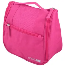 The Hanging Toiletry Bag Pink Closed